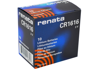 Boite de 10 piles Renata lithium 1616