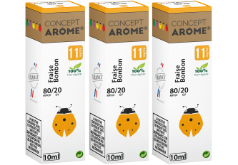 3x10ML FRAISE BONBON 11MG