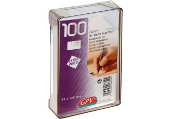 B.100 Cartes de visite blanches