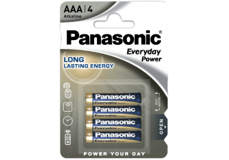 Boite de 12 blisters de 4 piles Panasonic LR03