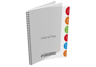 Cahier de texte Conquérant classique transparent