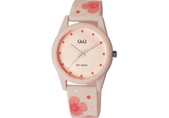 Montre Q&Q Femme rose/fleurs