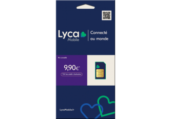 Carte SIM Lycamobile 9.90€