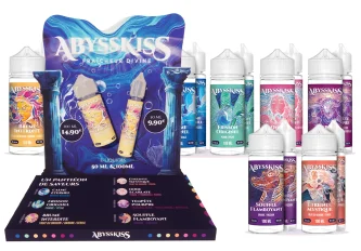 Lot Abysskiss "Sept Légendes" - E-liquides 50ml et 100ml + Présentoir