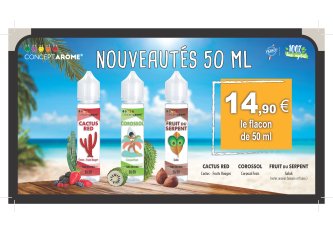 Autocollant Nouveautés 50ML Concept Arôme