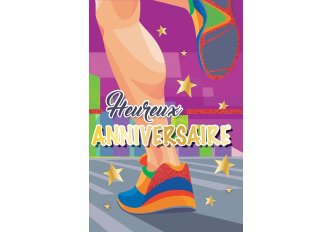 Paquet de 6 cartes anniversaire Running