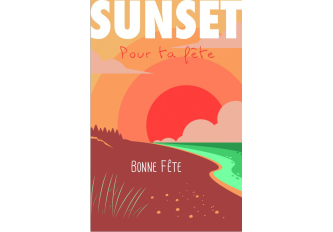 P.6 Cartes Bonne Fête Sunset