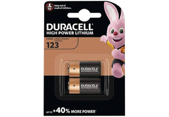 Blister 2 piles Duracell 123