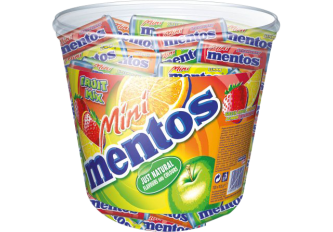 Tubo de 120 Mini Mentos Fruits Mix