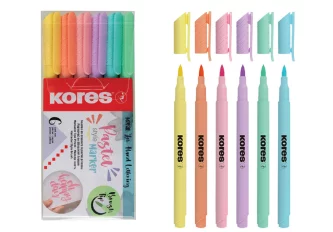 Étui 6 marqueurs permanents pastel