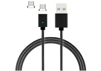 Cable Data - Nylon Elegance magnétique Micro USB Fast Charge - 1 Mètre