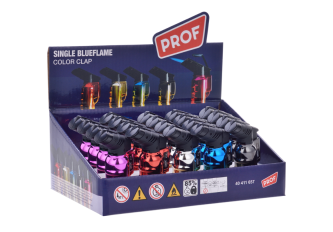 B.20 briquet prof clap anodized blue flame