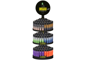 Carrousel de 144 briquets Micro Clipper mix 8