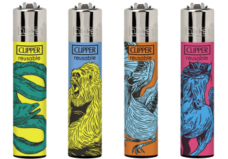 Briquets Large Clipper Wild Animals