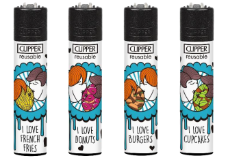 Briquets Large Clipper Love Story 1