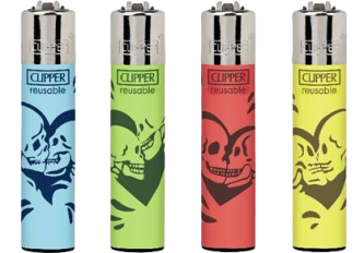 Clipper large Loving Skulls 1