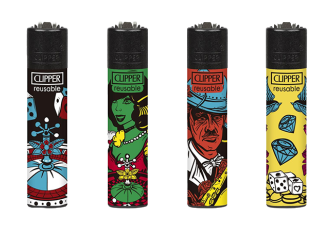 Briquets Micro Clipper Vegas Night