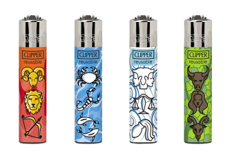 Briquets Micro Clipper Wild Horoscope