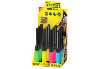PROMO 3+1 Présentoir de 12 briquets tube plus noir
