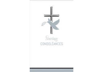 Pochette de 5 mignonnettes condoléances croix