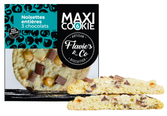 B.14 Cookies noisettes entières – 3 chocolats