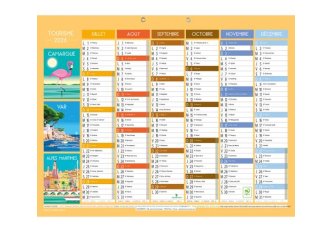 Calendrier Tourisme semestriel