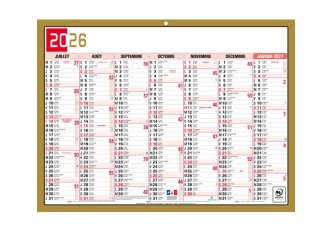 Calendrier tricolore semestriel