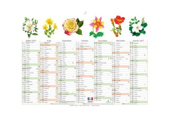 Calendrier Fleurs semestriel