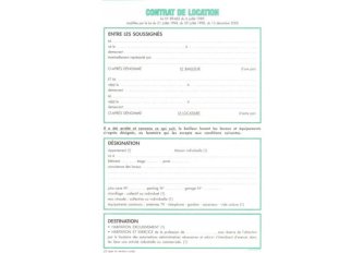 Dossier contrat de location non-meublée