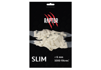 200 Filtres de Cigarettes à Rouler Slim 6 mm avec Sachet Zip Refermable