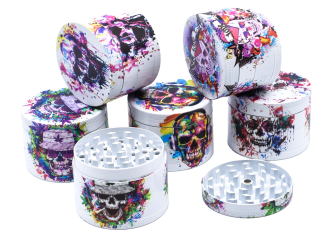 Boite 4 Parties 50 x 37 mm Painted Skull
