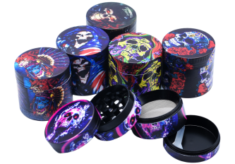 Boite 4 Parties 50 x 37 mm American Skull