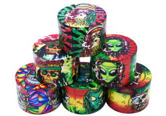 Boite 4 Parties 50 x 37 mm Alien Rasta