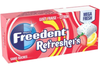 B.24 étuis Freedent Refreshers Fraise Citron