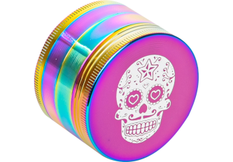 Broyeur 4 parties 52 x 35mm Metal Essence Mexican Skull