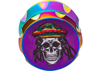 Broyeur 4 parties 55x41mm Metal Essence Mexican Skull