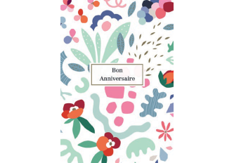 Paquet de 6 cartes anniversaire Fleurs et nature
