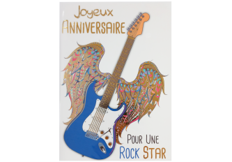 P.6 Cartes double anniversaire Rock Star