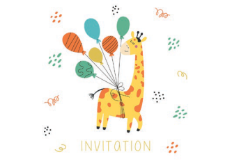 L.5 carnets invitation girafes