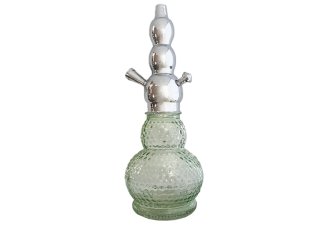 Narguilé Transparent 30 cm – 1 Tuyau – Effet Martelé