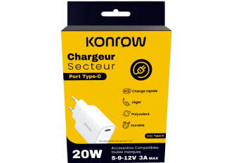 Chargeur Secteur Type-C - Konrow