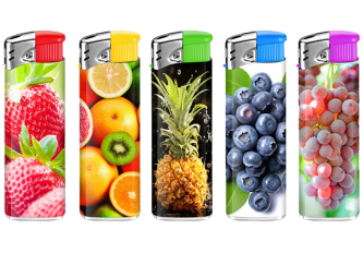 Briquets piezo fruits