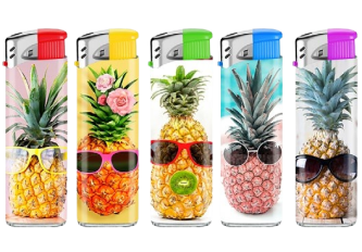 B.50 Briquets piezo Ananas
