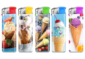B.50 Briquets piezo Ice cream
