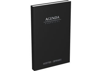 Agenda Perpétuel Noir - Recettes/Dépenses