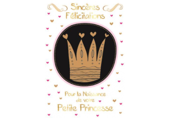 P.6 Carnet double Naissance petite princesse