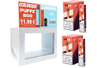 2x B.10 Puffs rechargeables = 1 présentoir offert