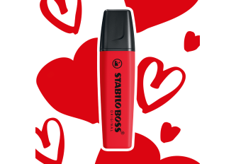 B.10 Surligneurs Stabilo Boss Original Rouge
