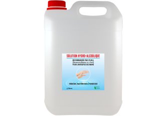 Carton d'1 bidon 5L (+1 offert) de solution hydro-alcoolique