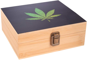 Kit Boîte fumeur en bois noir et vert